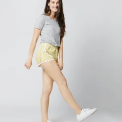 Track Short In Yellow D'Anjo Sky Liberty Fabric -Chicorya Sales S70486 6095