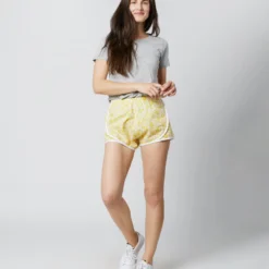 Track Short In Yellow D'Anjo Sky Liberty Fabric -Chicorya Sales S70486 6115