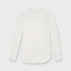 Nyala Blouse In Ivory Silk Crepe De Chine