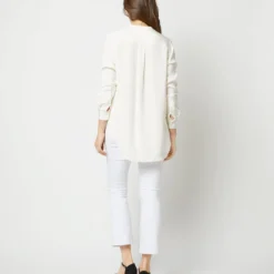 Nyala Blouse In Ivory Silk Crepe De Chine -Chicorya Sales S70503 2271