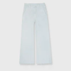 The Roller Crop Prep Fray Jean In Ballad Blue