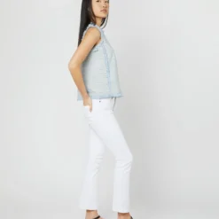 Fringed Shell Top In Sky/Multi Tweed -Chicorya Sales S70934 4528