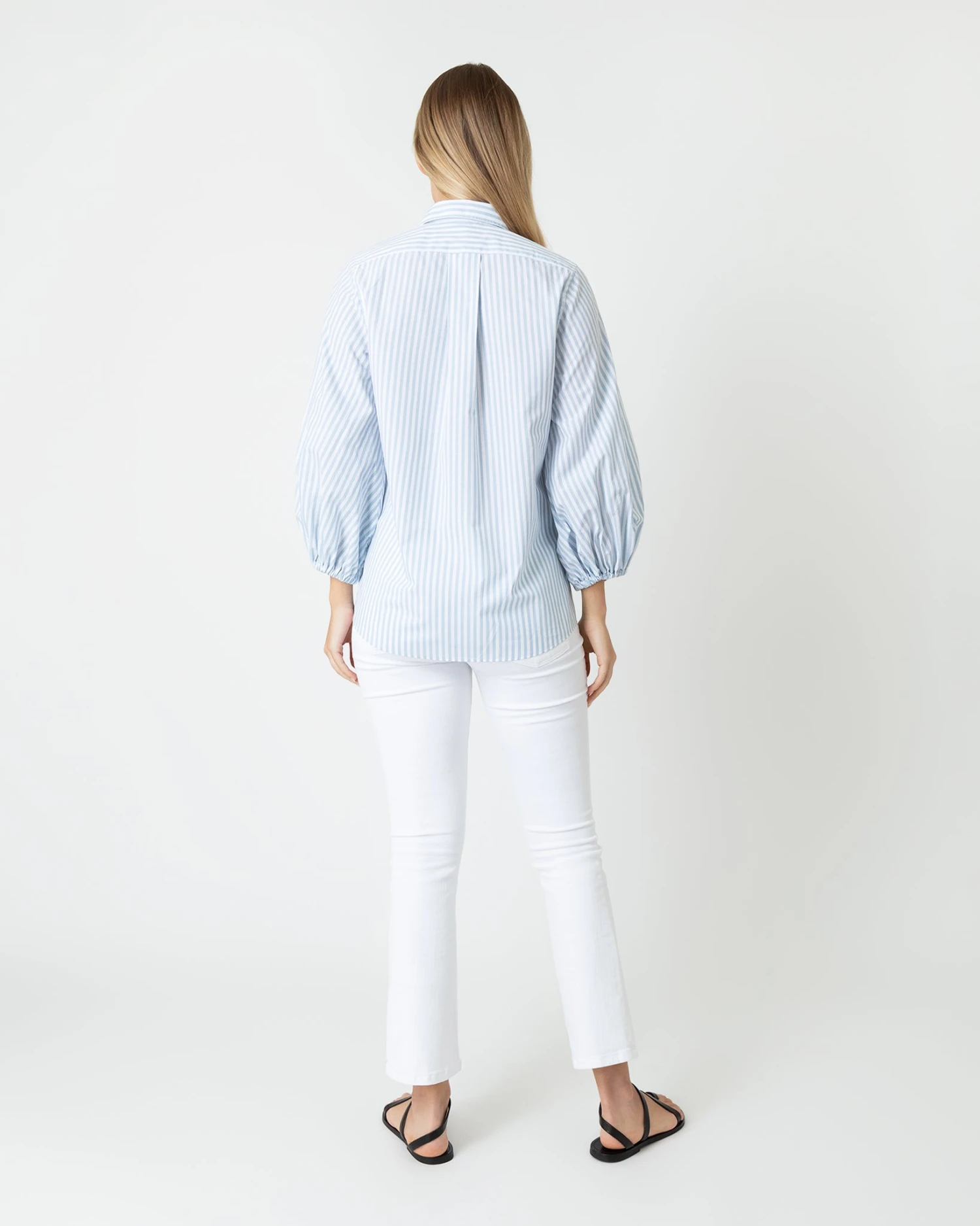 Isla Shirt In Steel Blue/White Stripe Chambray 7 Isla Shirt In Steel Blue/White Stripe Chambray - Image 5