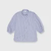 Volume Kimono Shirt In Blue/White Stripe Chambray 2 Volume Kimono Shirt In Blue/White Stripe Chambray -Chicorya Sales S70948 140