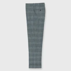 Dress Trouser In Grey/Lovat Mix Plaid Flannel