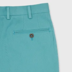 Sport Trouser In Norse Blue Cotton/Cashmere Twill -Chicorya Sales S71020 59