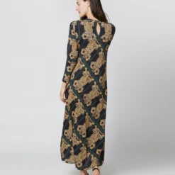 Drifter Dress In Tiger Tiles Black Jersey -Chicorya Sales S71140 282