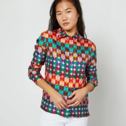 Boy Shirt In Mezzaluna Rainbow 15 Boy Shirt In Mezzaluna Rainbow -Chicorya Sales S71143 3639