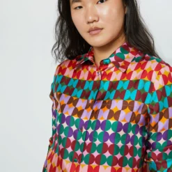 Boy Shirt In Mezzaluna Rainbow 11 Boy Shirt In Mezzaluna Rainbow -Chicorya Sales S71143 3640