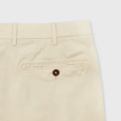 Garment-Dyed Sport Trouser In Sand Cotton/Silk Stretch Poplin -Chicorya Sales S71216 69