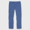 Garment-Dyed Sport Trouser In Pacific Cotton/Silk Stretch Poplin -Chicorya Sales S71217 55