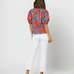 ULLA JOHNSON Tillie Top In Flamingo -Chicorya Sales S71220 3284