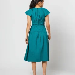 ULLA JOHNSON Darlene Dress In Verdigris -Chicorya Sales S71225 1347