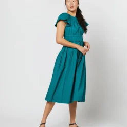 ULLA JOHNSON Darlene Dress In Verdigris -Chicorya Sales S71225 1357