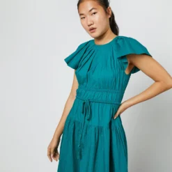 ULLA JOHNSON Darlene Dress In Verdigris -Chicorya Sales S71225 1395