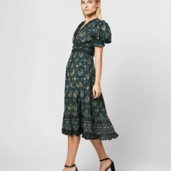 ULLA JOHNSON Elli Dress In Pacific -Chicorya Sales S71230 936