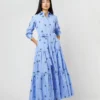Bellini Dress In Third Eye Embroidered Popeline -Chicorya Sales S71231 873