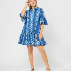 Choux Dress In Costiera Summer Popeline