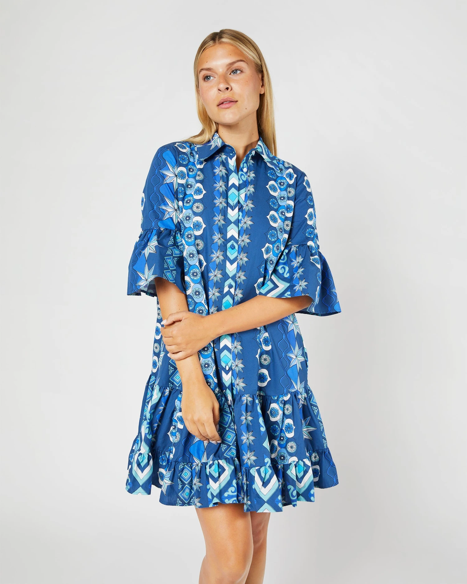 Choux Dress In Costiera Summer Popeline 6 Choux Dress In Costiera Summer Popeline - Image 4