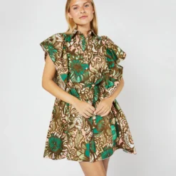 Scooter Dress In Anemone Pink Summer Popeline -Chicorya Sales S71237 767