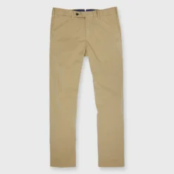 Sport Trouser In Khaki Stretch Silkochino