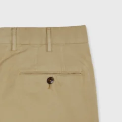 Sport Trouser In Khaki Stretch Silkochino -Chicorya Sales S71251 188