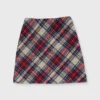 Penny Skirt In Red/Blue/Natural Tartan Jacquard 1 Penny Skirt In Red/Blue/Natural Tartan Jacquard -Chicorya Sales S71355 13