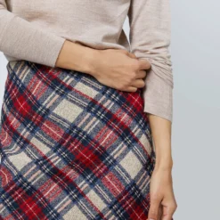 Penny Skirt In Red/Blue/Natural Tartan Jacquard 15 Penny Skirt In Red/Blue/Natural Tartan Jacquard -Chicorya Sales S71355 347