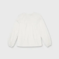 Alex Top In Ivory Double Georgette Silk