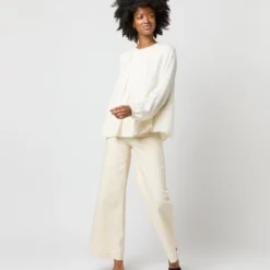 Alex Top In Ivory Double Georgette Silk -Chicorya Sales S71360 2728