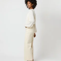 Alex Top In Ivory Double Georgette Silk -Chicorya Sales S71360 2800