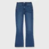 Flare Cropped 5-Pocket Jean In 5-Year Indigo Stretch Denim 1 Flare Cropped 5-Pocket Jean In 5-Year Indigo Stretch Denim -Chicorya Sales S71375 74 copy 2