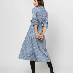 Annette Dress In Blue Helenium Liberty Fabric -Chicorya Sales S71376 1244