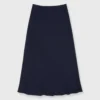 Mare Slip Skirt In Navy Silk Crepe De Chine 1 Mare Slip Skirt In Navy Silk Crepe De Chine -Chicorya Sales S71378 79