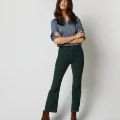 Kendall Flare 5-Pocket Pant In Hunter Stretch Cord