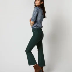 Kendall Flare 5-Pocket Pant In Hunter Stretch Cord -Chicorya Sales S71385 4669
