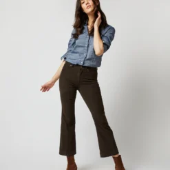 Kendall Flare 5-Pocket Pant In Chocolate Stretch Cord