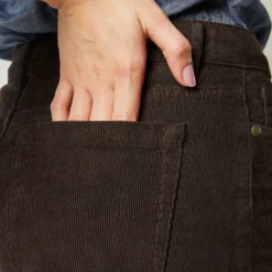 Kendall Flare 5-Pocket Pant In Chocolate Stretch Cord -Chicorya Sales S71386 4972