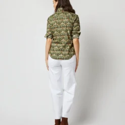 Western Shirt In Hunter Multi Strawberry Thief Liberty Fabric 15 Western Shirt In Hunter Multi Strawberry Thief Liberty Fabric -Chicorya Sales S71391 1171