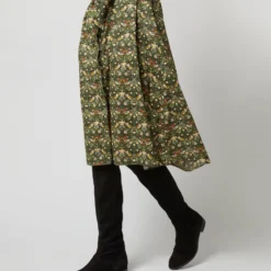 Long-Sleeved Gianna Dress In Hunter Multi Strawberry Thief Liberty Fabric -Chicorya Sales S71392 485