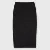 Long Pull-On Skirt In Black Ponte Knit 1 Long Pull-On Skirt In Black Ponte Knit -Chicorya Sales S71398 55