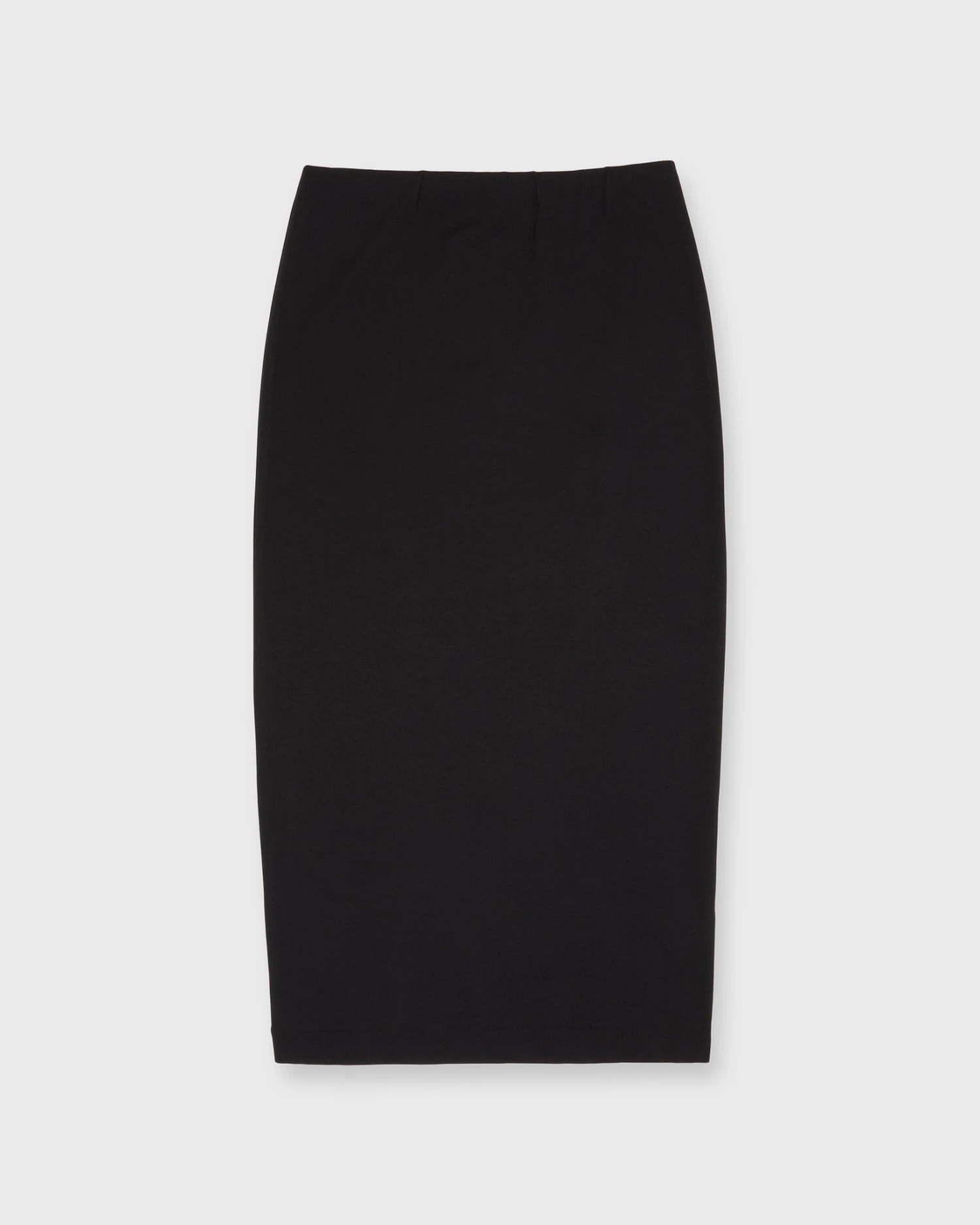 Long Pull-On Skirt In Black Ponte Knit 3 Long Pull-On Skirt In Black Ponte Knit