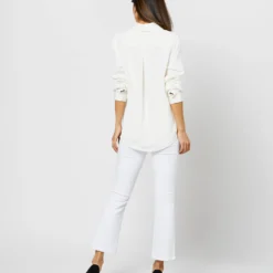 Hannah Blouse In Ivory Silk Crepe De Chine 15 Hannah Blouse In Ivory Silk Crepe De Chine -Chicorya Sales S71401 1435