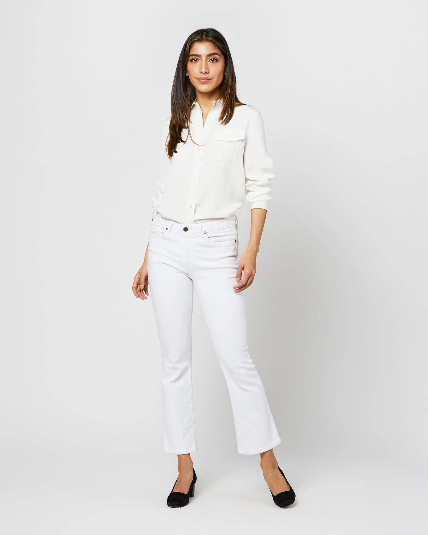 Hannah Blouse In Ivory Silk Crepe De Chine 7 Hannah Blouse In Ivory Silk Crepe De Chine - Image 5