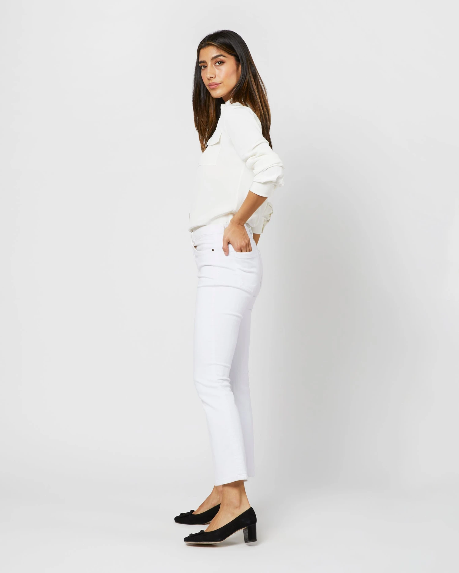 Hannah Blouse In Ivory Silk Crepe De Chine 9 Hannah Blouse In Ivory Silk Crepe De Chine - Image 7