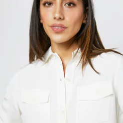 Hannah Blouse In Ivory Silk Crepe De Chine 17 Hannah Blouse In Ivory Silk Crepe De Chine -Chicorya Sales S71401 1552