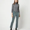 Flare Cropped 5-Pocket Jean In Lovat Stretch Velveteen -Chicorya Sales S71403 2955