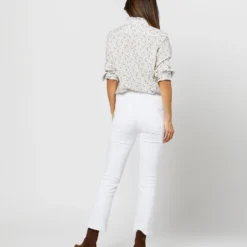 Frill Shirt In Ivory/Lavender Emma Victoria Liberty Fabric 12 Frill Shirt In Ivory/Lavender Emma Victoria Liberty Fabric -Chicorya Sales S71404 2302