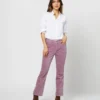 Flare Cropped 5-Pocket Jean In Lavender Stretch Velveteen -Chicorya Sales S71407 3474