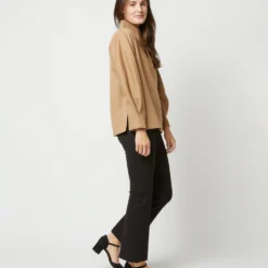 Violet Top In Camel Hair Flannel -Chicorya Sales S71412 3993